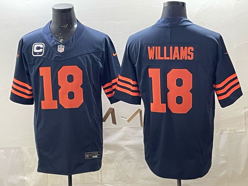 Men 2026 Chicago Bears #18 Williams Blue 3th generations Nike Limited NFL Jersey style 002->chicago bears->NFL Jersey